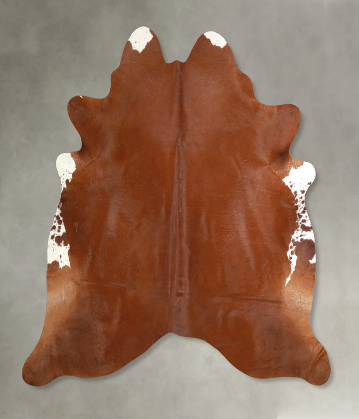 Solid Brown X-Large Brazilian Cowhide Rug 7'0"H x 6'10"W #A49222 by Hudson Hides