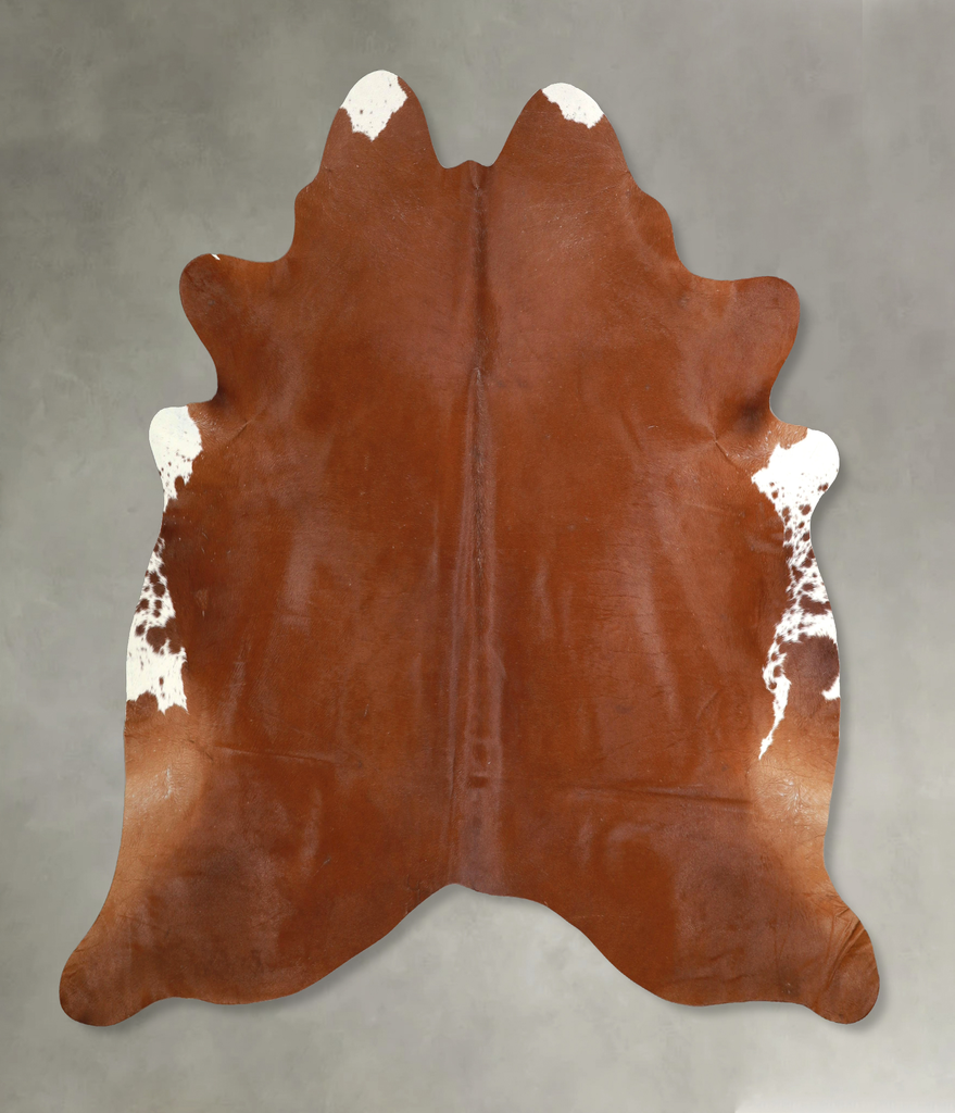 Solid Brown X-Large Brazilian Cowhide Rug 7'0"H x 6'10"W #A49222 by Hudson Hides