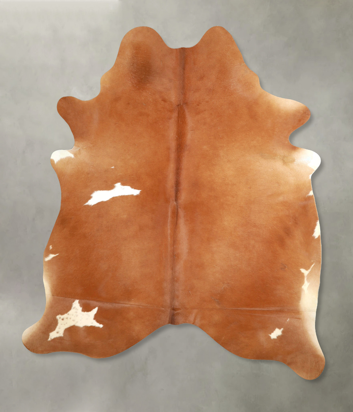 Solid Brown X-Large Brazilian Cowhide Rug 7'10"H x 5'11"W #A49230 by Hudson Hides