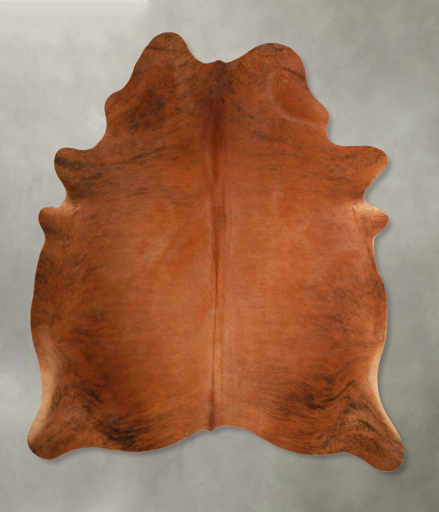 Medium Brindle X-Large Brazilian Cowhide Rug 7'2"H x 5'11"W #A49236 by Hudson Hides