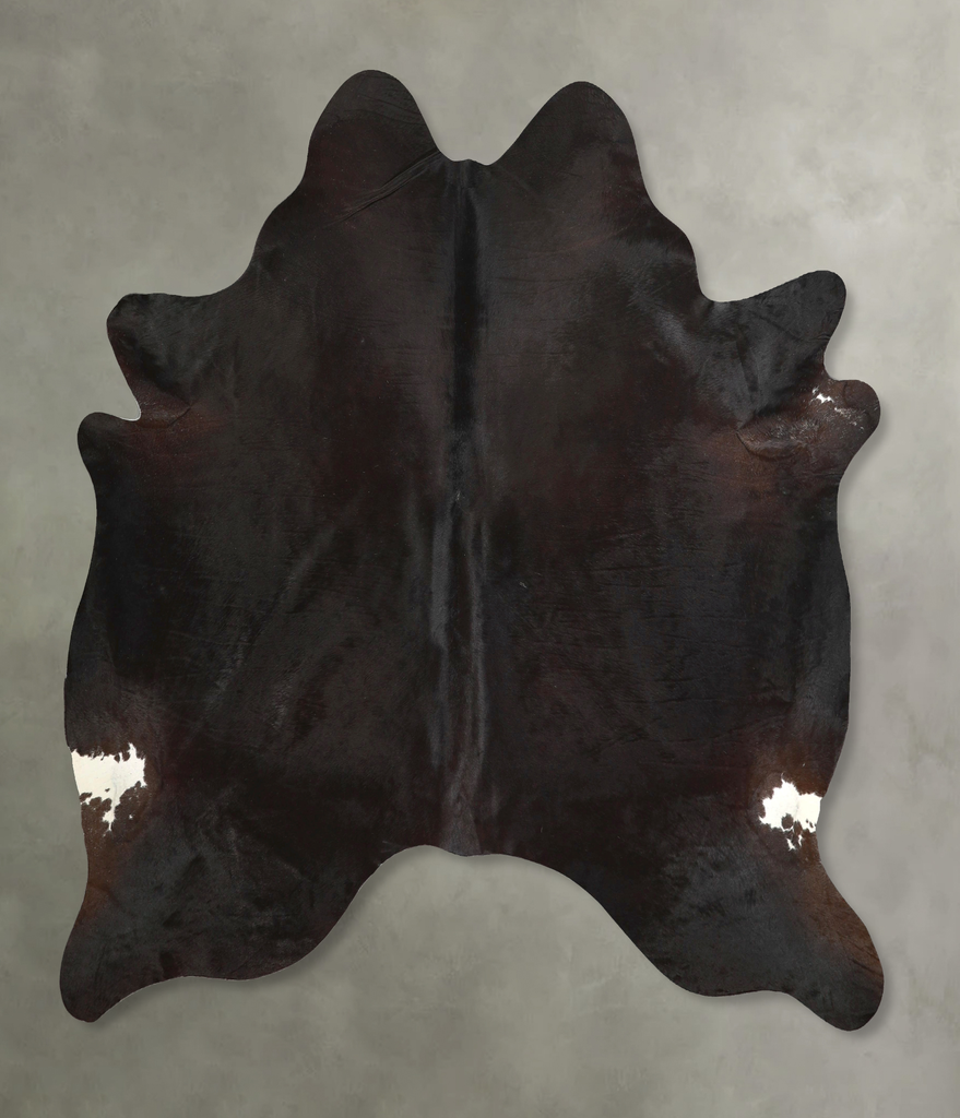 Solid Black X-Large Brazilian Cowhide Rug 6'11"H x 6'6"W #A49249 by Hudson Hides