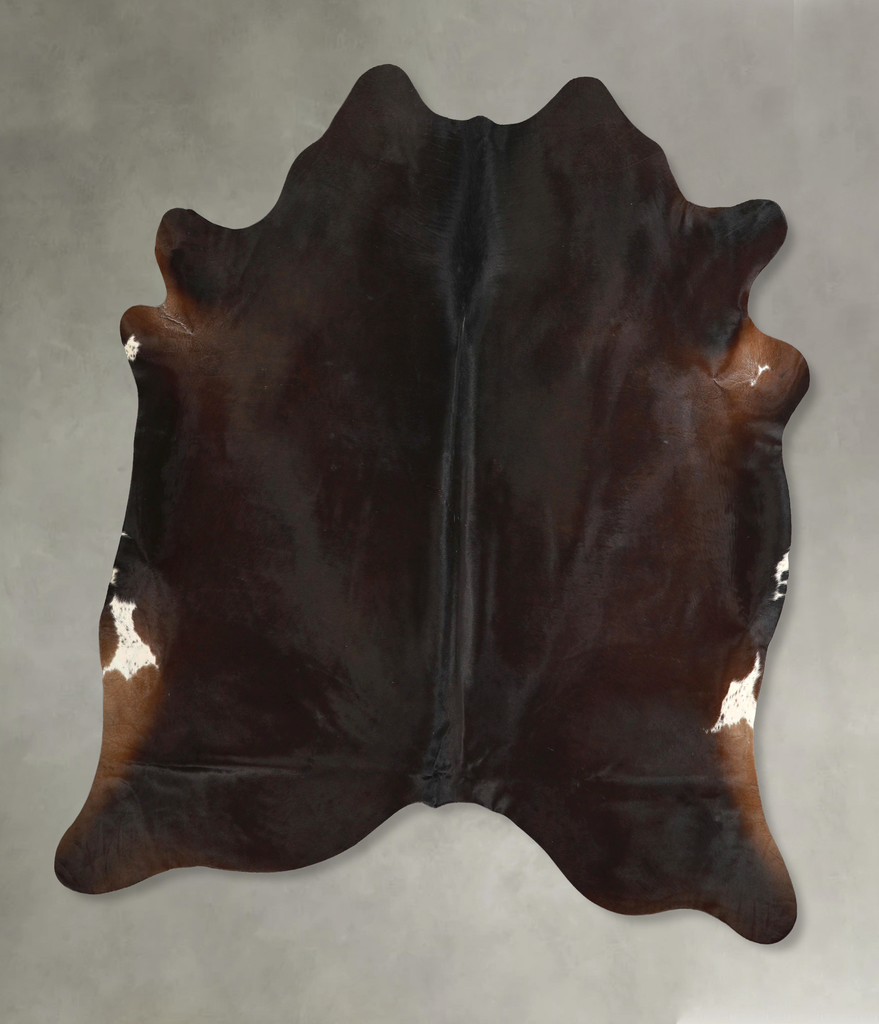 Solid Black X-Large Brazilian Cowhide Rug 7'5"H x 6'9"W #A49271 by Hudson Hides