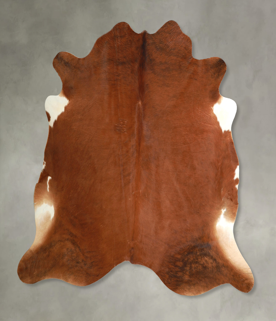 Medium Brindle X-Large Brazilian Cowhide Rug 6'5"H x 6'11"W #A49281 by Hudson Hides