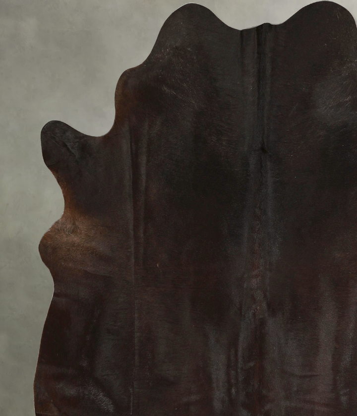 Chocolate X-Large Brazilian Cowhide Rug 7'0"H x 6'6"W #A49287 by Hudson Hides