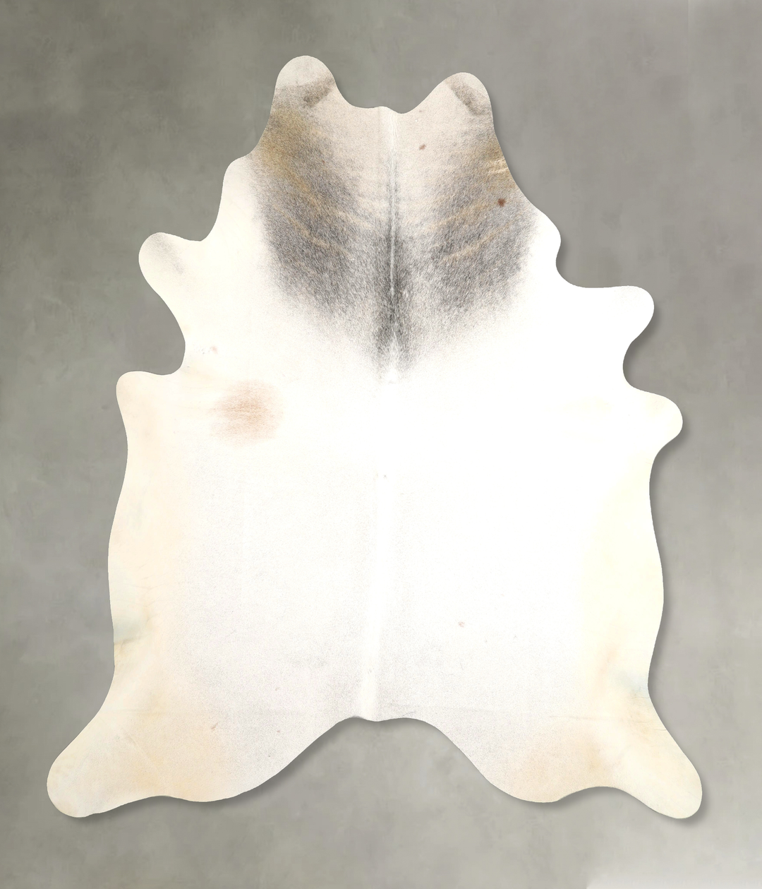 Grey with Beige XX-Large Brazilian Cowhide Rug 7'8"H x 7'0"W #A49289 b