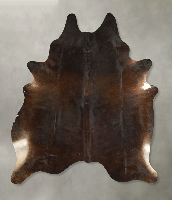 Chocolate X-Large Brazilian Cowhide Rug 7'6"H x 6'4"W #A49291 by Hudson Hides