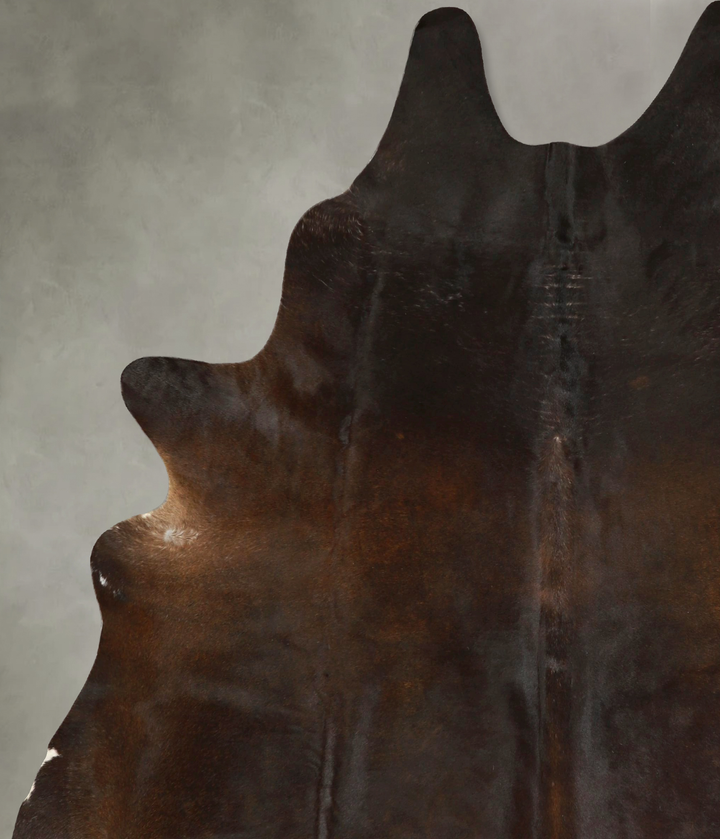 Chocolate X-Large Brazilian Cowhide Rug 7'6"H x 6'4"W #A49291 by Hudson Hides