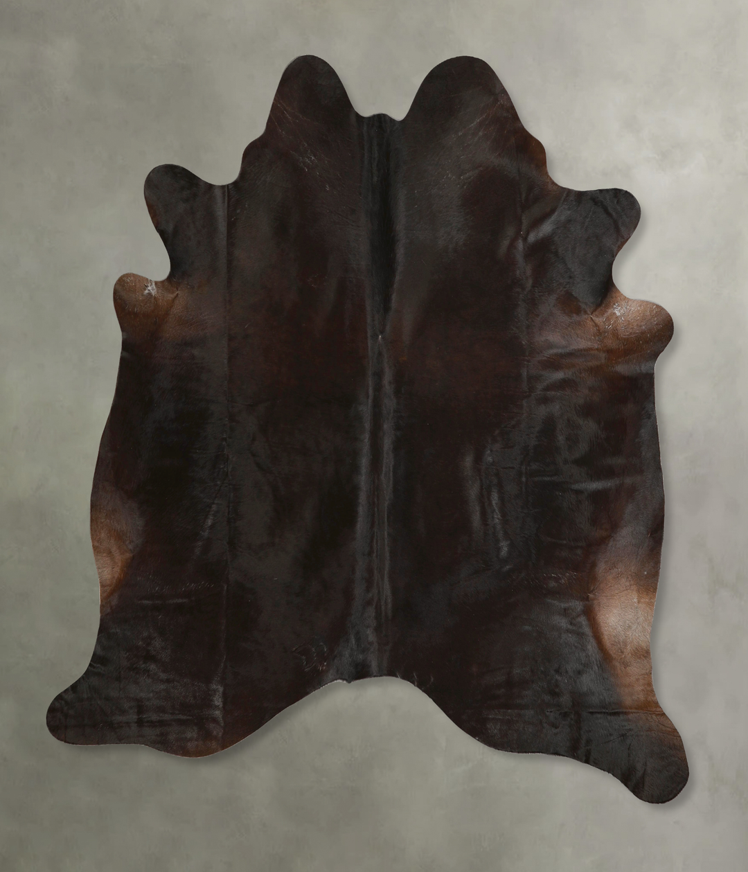 Chocolate XX-Large Brazilian Cowhide Rug 7'3"H x 6'11"W #A49299 by Hud