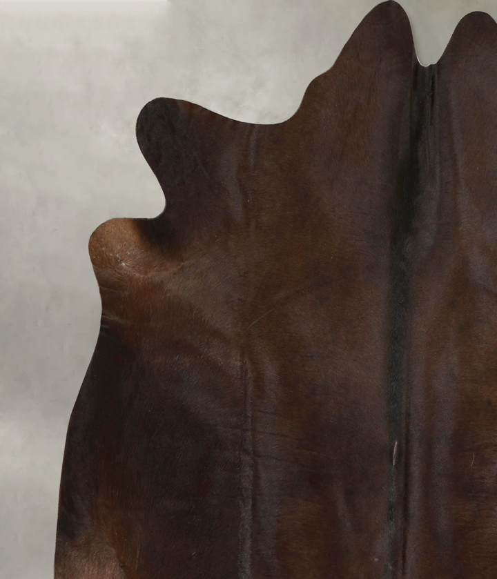 Chocolate X-Large Brazilian Cowhide Rug 6'3"H x 6'6"W #A49302 by Hudson Hides