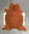 Brown and White Regular X-Large Brazilian Cowhide Rug 7'0