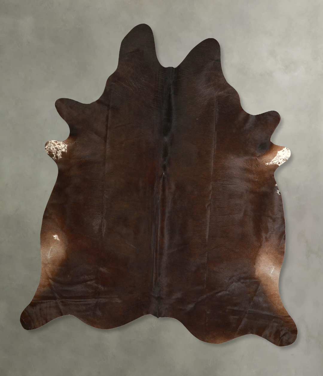Chocolate XX-Large Brazilian Cowhide Rug 7'6"H x 6'8"W #A49307 by Huds