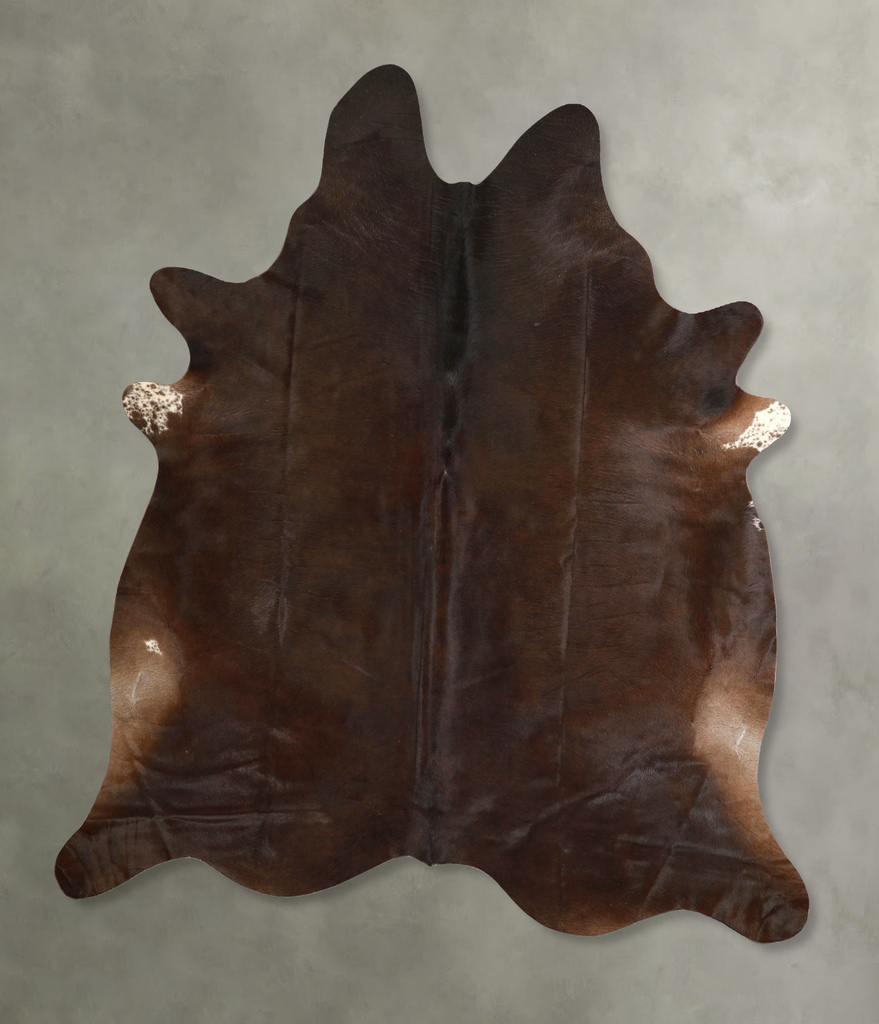 Chocolate XX-Large Brazilian Cowhide Rug 7'6"H x 6'8"W #A49307 by Hudson Hides