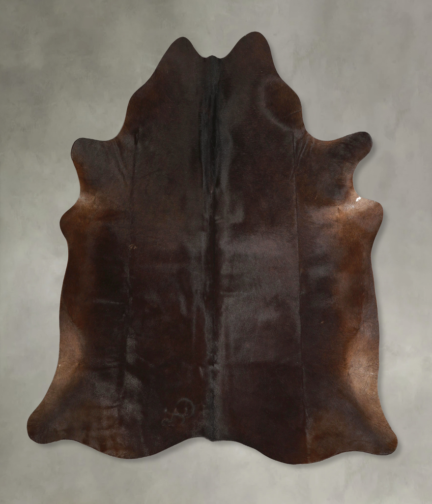 Chocolate X-Large Brazilian Cowhide Rug 6'7"H x 6'5"W #A49310 by Hudson Hides
