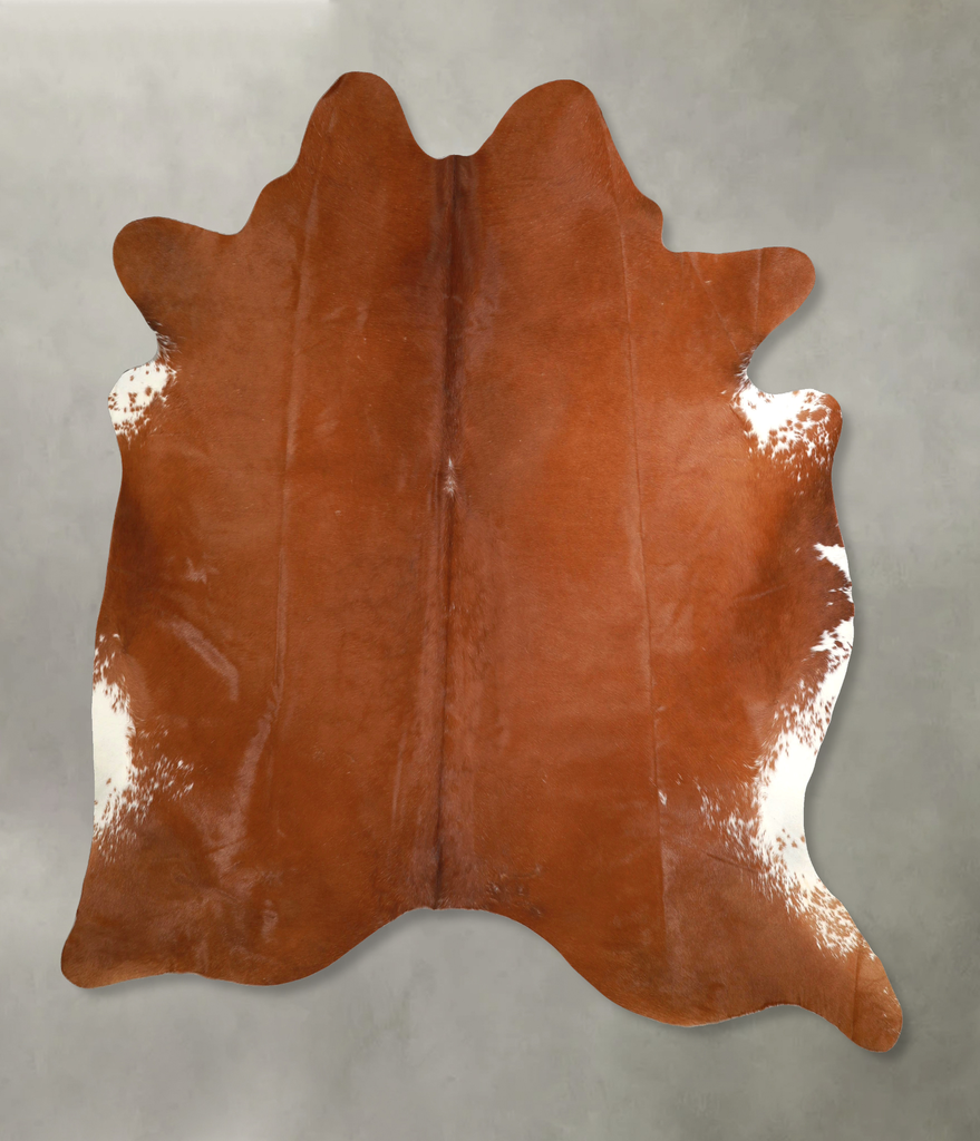 Solid Brown XX-Large Brazilian Cowhide Rug 7'7"H x 6'10"W #A49323 by Hudson Hides
