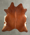 Solid Brown X-Large Brazilian Cowhide Rug 7'3