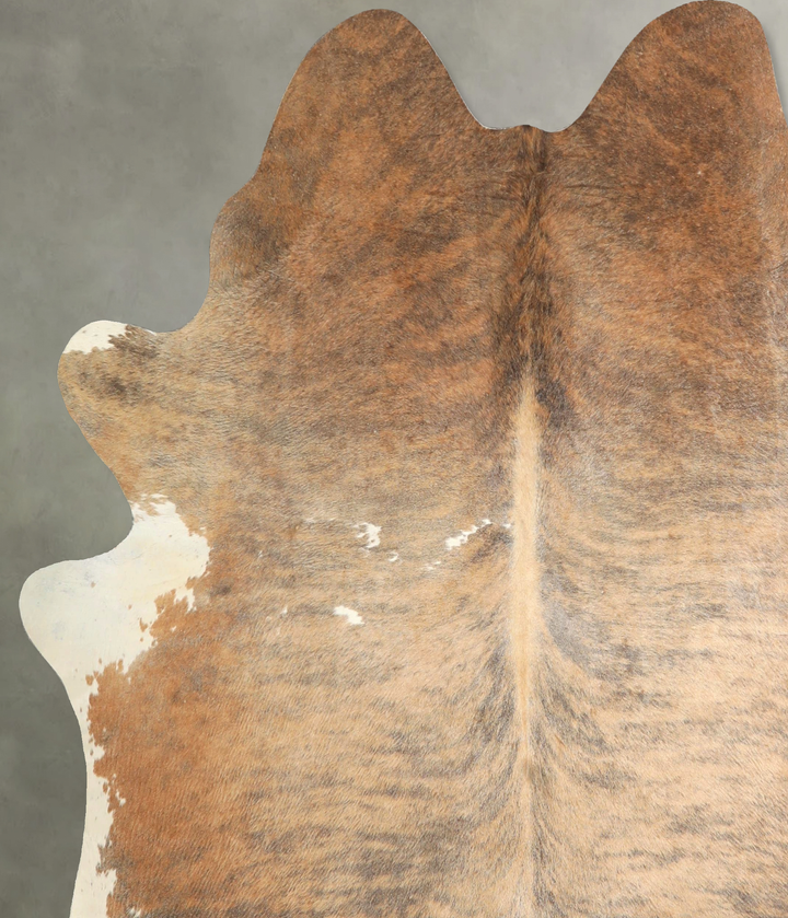 Light Brindle X-Large Brazilian Cowhide Rug 7'3"H x 6'7"W #A49329 by Hudson Hides