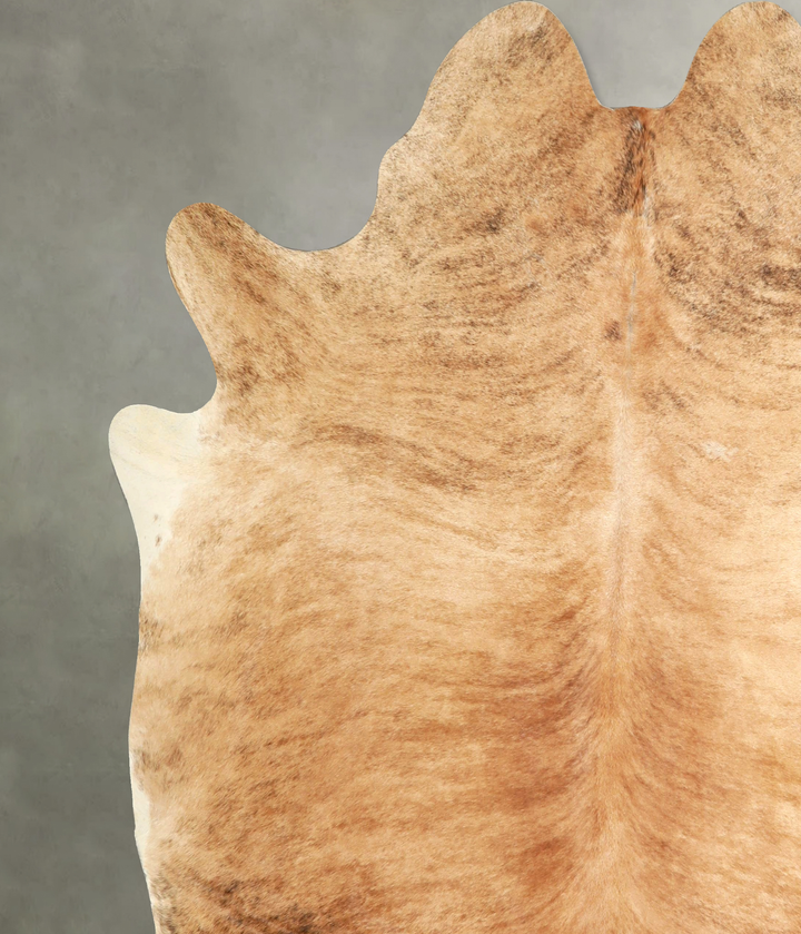 Light Brindle XX-Large Brazilian Cowhide Rug 7'9"H x 6'9"W #A49331 by Hudson Hides