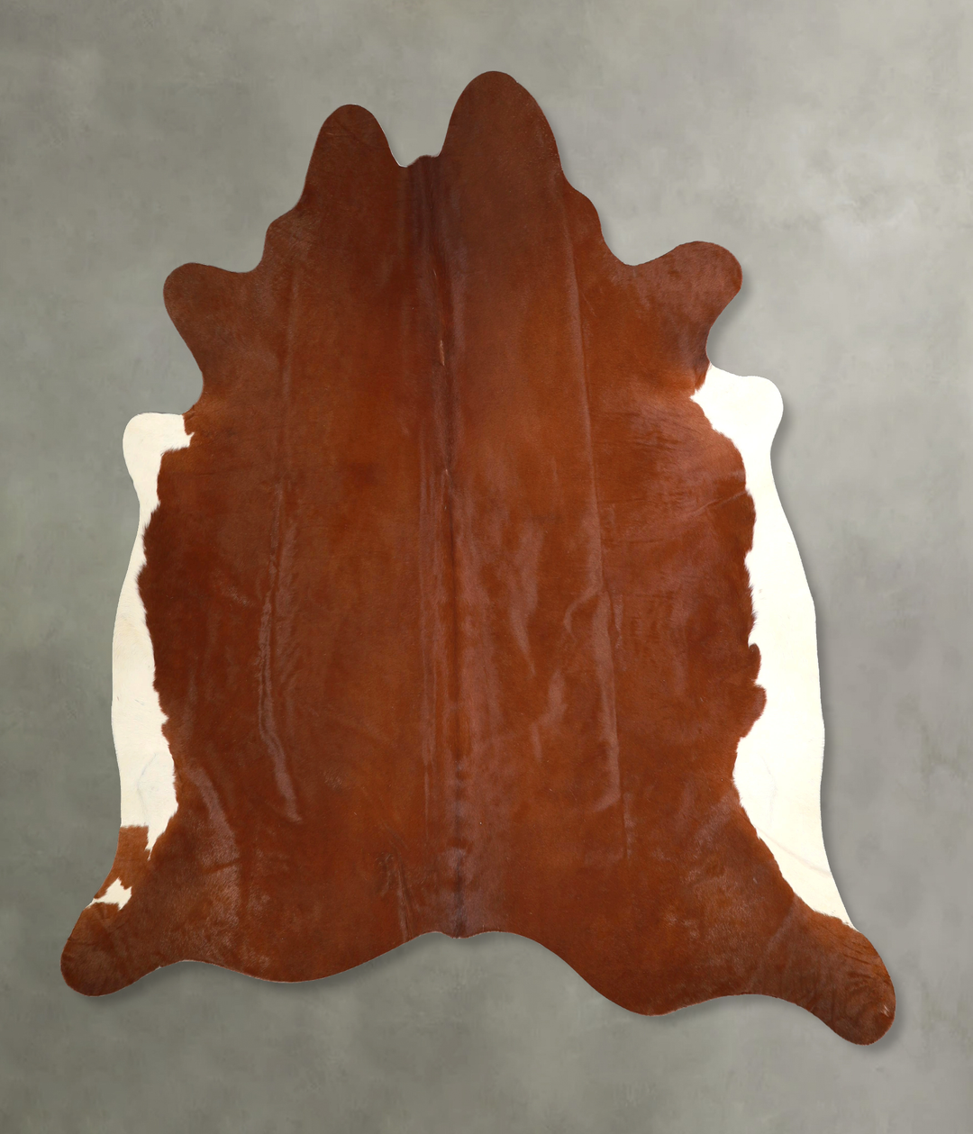 Brown and White Regular X-Large Brazilian Cowhide Rug 6'10"H x 6'9"W #