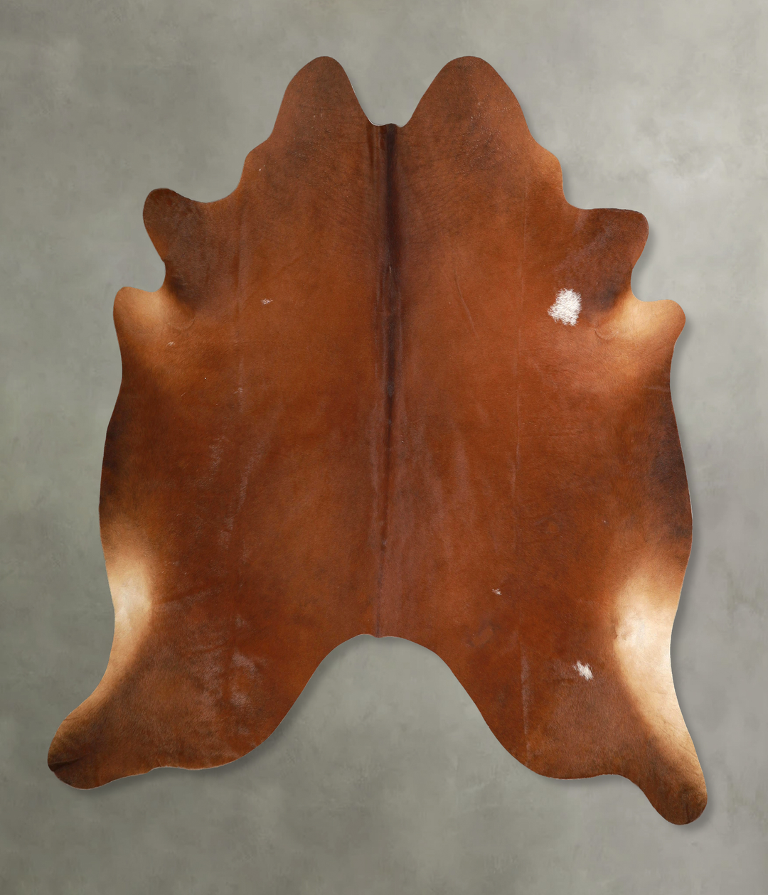 Solid Brown XX-Large Brazilian Cowhide Rug 7'1"H x 7'3"W #A49343 by Hu