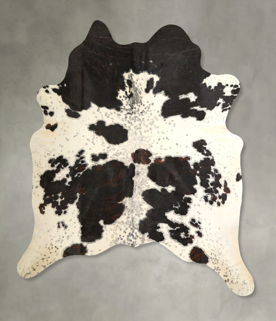 Tricolor X-Large Brazilian Cowhide Rug 7'5"H x 6'5"W #A49346 by Hudson