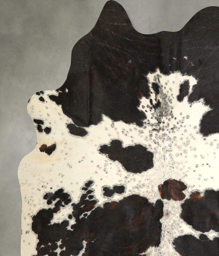 Tricolor X-Large Brazilian Cowhide Rug 7'5"H x 6'5"W #A49346 by Hudson Hides