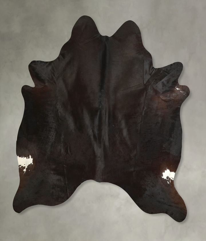 Solid Black X-Large Brazilian Cowhide Rug 7'0"H x 6'7"W #A49354 by Hudson Hides