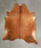 Solid Brown X-Large Brazilian Cowhide Rug 7'4