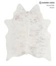 Grey Brindle Large Brazilian Cowhide Rug 6'0"H x 5'1"W #A4936 by Hudson Hides