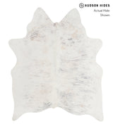 Grey Brindle Large Brazilian Cowhide Rug 6'0"H x 5'1"W #A4936 by Hudson Hides