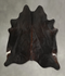 Solid Black X-Large Brazilian Cowhide Rug 6'10