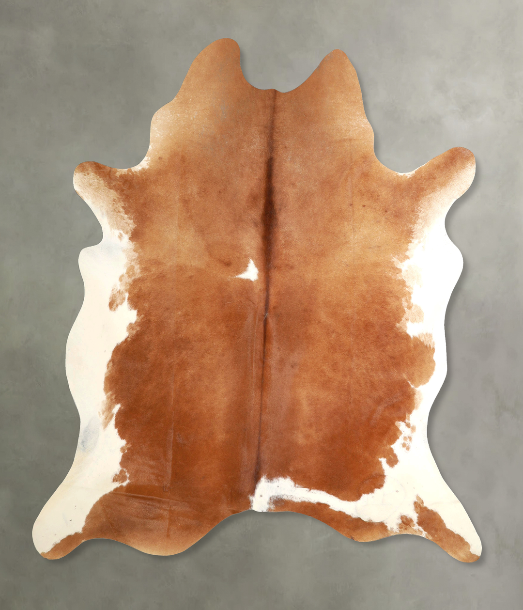 Brown and White XX-Large Brazilian Cowhide Rug 7'8"H x 6'9"W #A49364 b