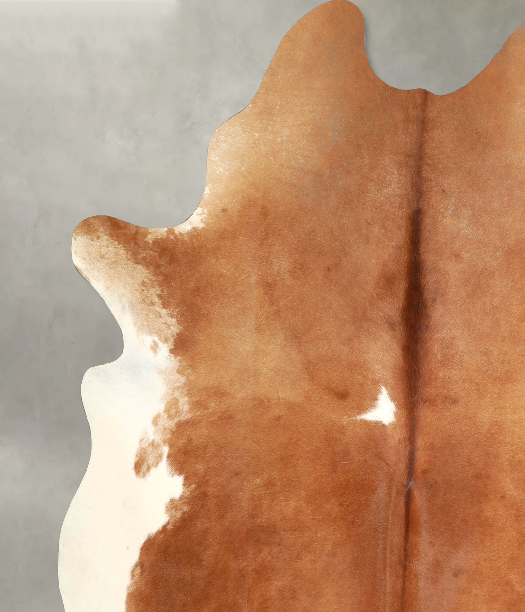 Brown and White XX-Large Brazilian Cowhide Rug 7'8"H x 6'9"W #A49364 b