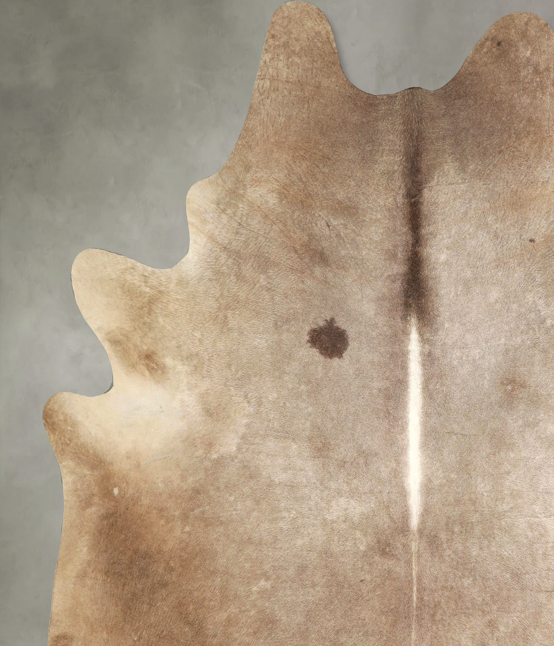 Taupe XX-Large Brazilian Cowhide Rug 7'6"H x 6'11"W #A49368 by Hudson 