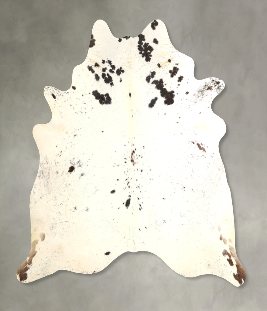 Salt and Pepper Black X-Large Brazilian Cowhide Rug 6'10"H x 6'7"W #A49379 by Hudson Hides