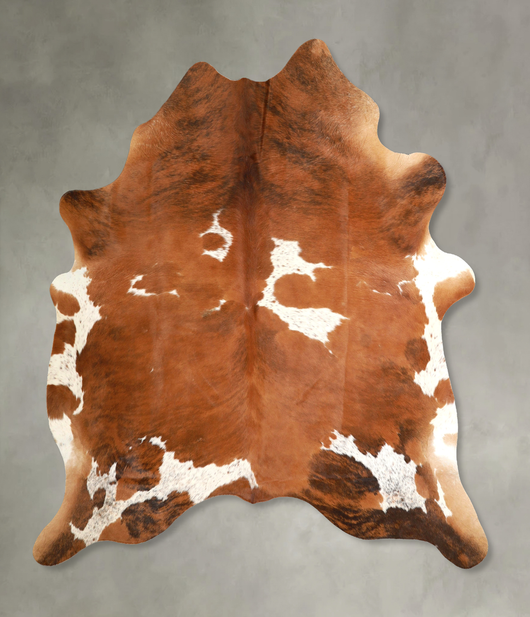 Tricolor X-Large Brazilian Cowhide Rug 7'5"H x 6'2"W #A49382 by Hudson