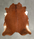 Solid Brown X-Large Brazilian Cowhide Rug 6'6"H x 6'11"W #A49384 by Hudson Hides