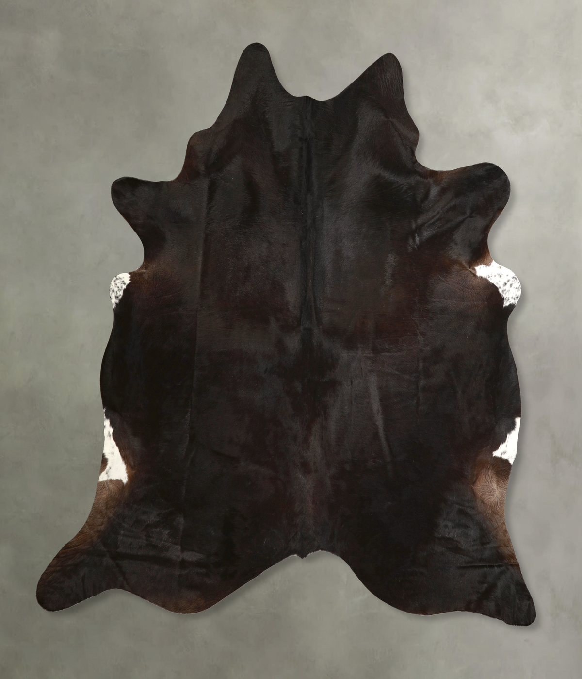 Solid Black Cowhide Rug #A49386