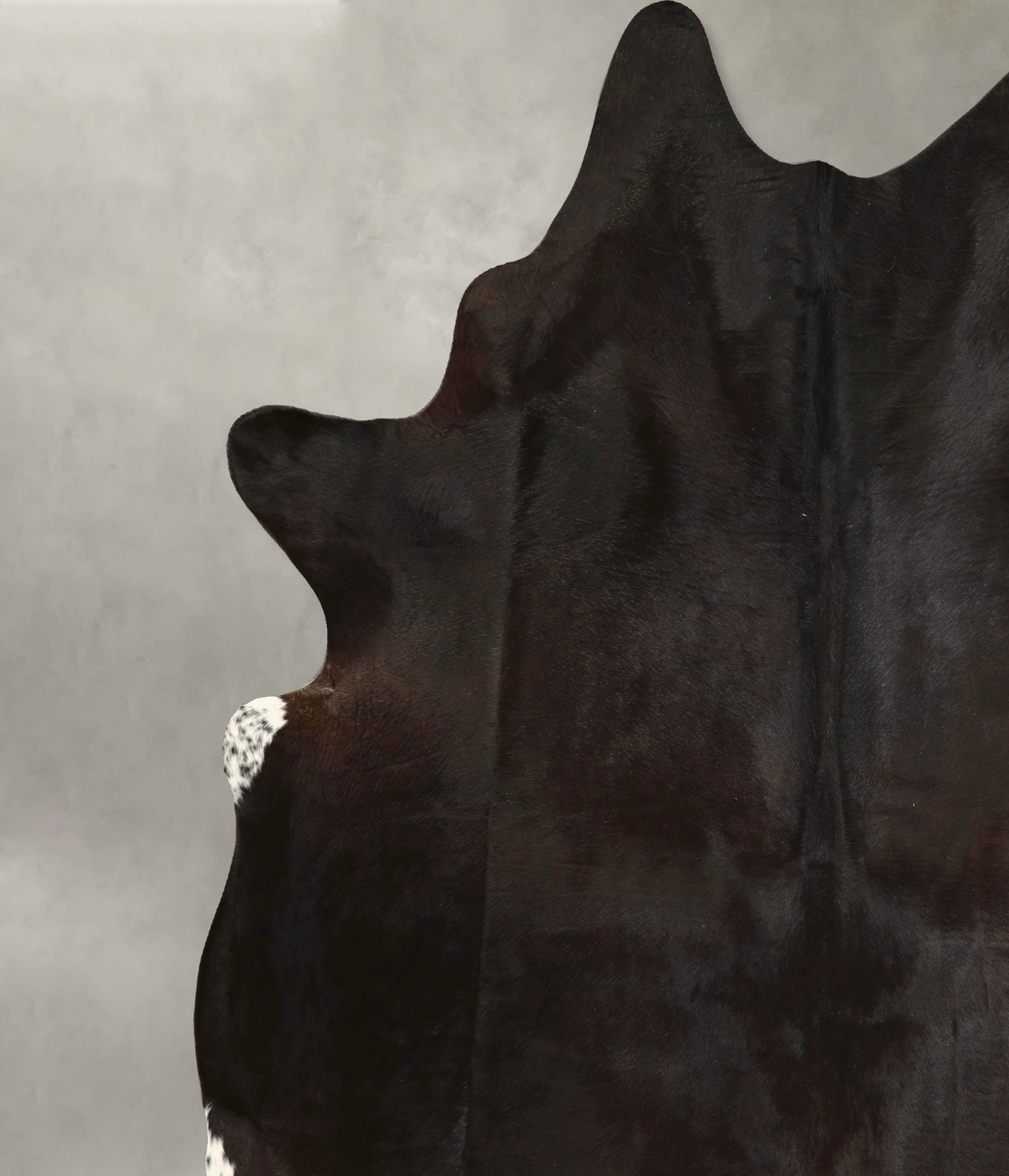 Solid Black Cowhide Rug #A49386