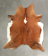 Medium Brindle X-Large Brazilian Cowhide Rug 7'4"H x 6'1"W #A49388 by Hudson Hides