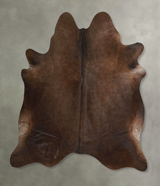 Chocolate X-Large Brazilian Cowhide Rug 6'7"H x 6'6"W #A49395 by Hudson Hides