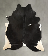 Black and White XX-Large Brazilian Cowhide Rug 8'2"H x 6'11"W #A49401 by Hudson Hides