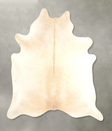 Ivory with Beige X-Large Brazilian Cowhide Rug 7'4"H x 6'7"W #A49406 by Hudson Hides