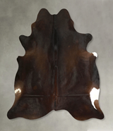 Chocolate X-Large Brazilian Cowhide Rug 6'9"H x 6'9"W #A49419 by Hudson Hides