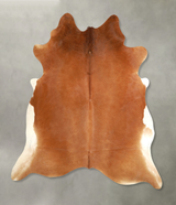 Solid Brown X-Large Brazilian Cowhide Rug 7'1"H x 6'8"W #A49435 by Hudson Hides
