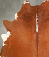 Brown and White Regular X-Large Brazilian Cowhide Rug 7'1"H x 6'0"W #A49439 by Hudson Hides