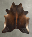 Chocolate X-Large Brazilian Cowhide Rug 7'1"H x 6'10"W #A49449 by Hudson Hides