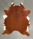 Brown and White Regular XX-Large Brazilian Cowhide Rug 7'7"H x 6'8"W #A49458 by Hudson Hides