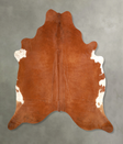 Solid Brown X-Large Brazilian Cowhide Rug 6'11"H x 6'11"W #A49462 by Hudson Hides