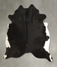 Solid Black X-Large Brazilian Cowhide Rug 6'10"H x 6'3"W #A49477 by Hudson Hides