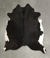 Solid Black X-Large Brazilian Cowhide Rug 6'10"H x 6'3"W #A49477 by Hudson Hides
